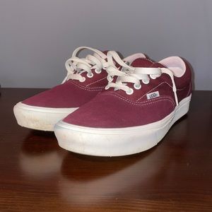 Maroon Vans. Worn ONE single time.